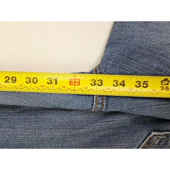 Levis Size 12 Long Womens 33" Inseam Perfectly Slimming Bootcut 512 Blue Jeans - Picture 8 of 12